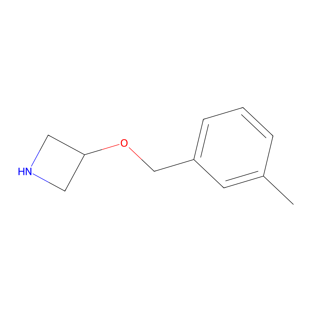 3-((3-Methylbenzyl)oxy)azetidine molecular structure, CAS 1121628-52-1