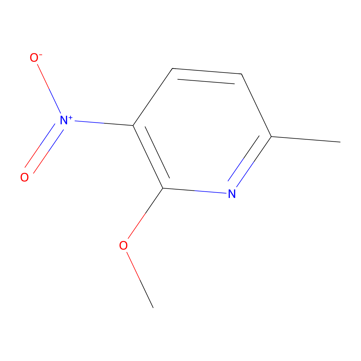 2-Methoxy-6-methyl-3-nitropyridine molecular structure, CAS 112163-03-8