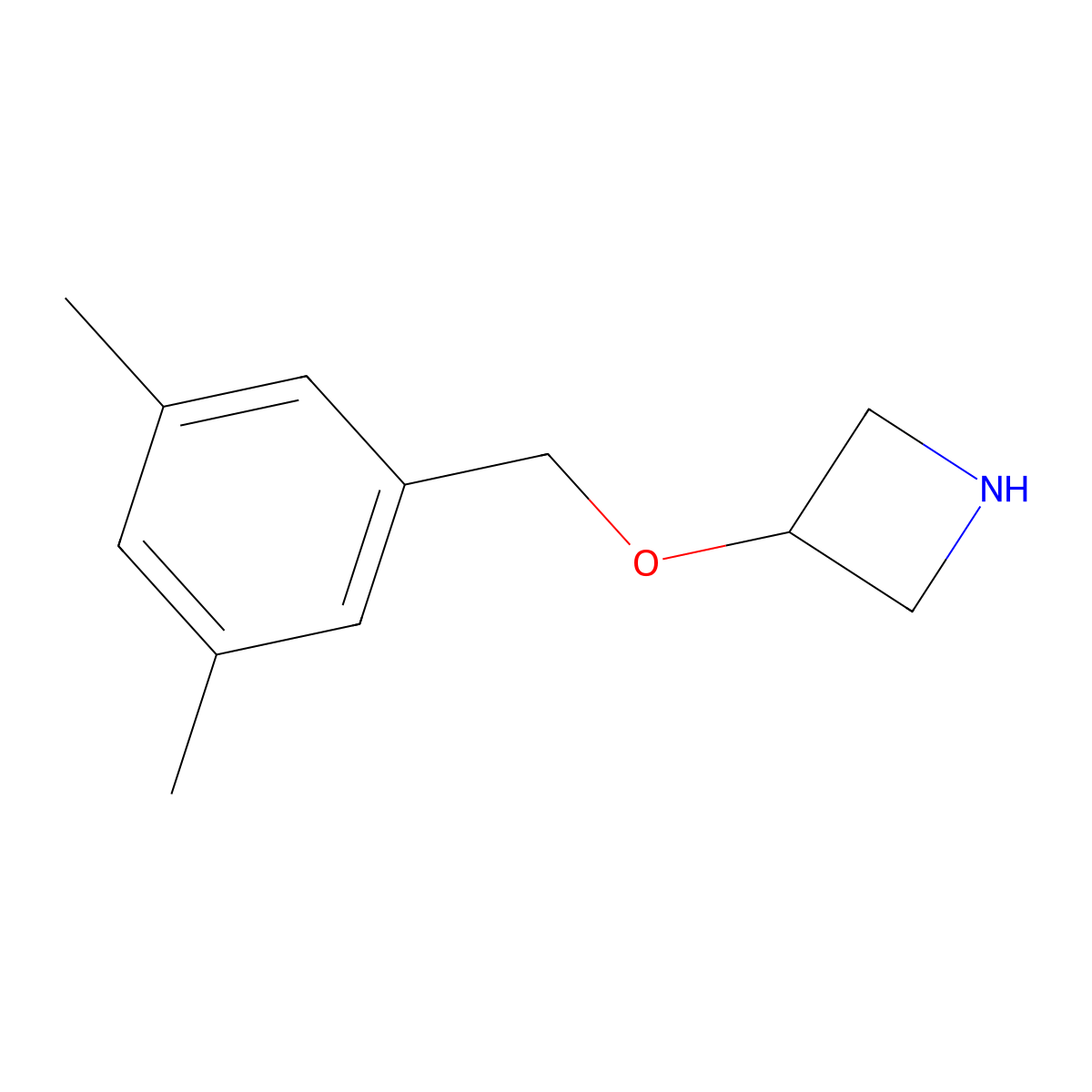 3-[(3,5-Dimethylphenyl)methoxy]azetidine molecular structure, CAS 1121634-09-0
