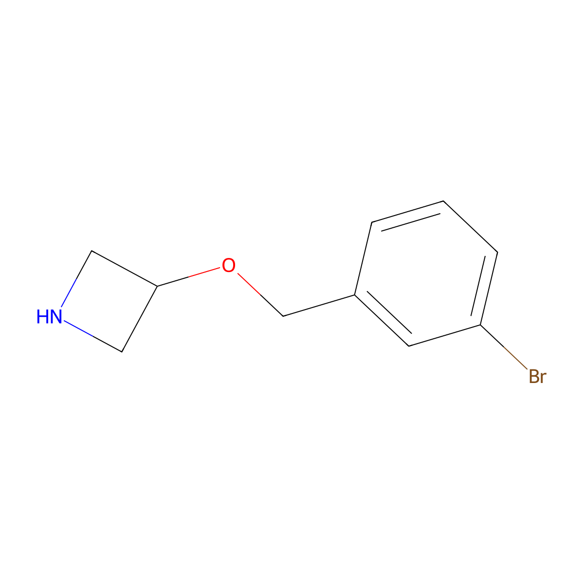 3-((3-Bromobenzyl)oxy)azetidine molecular structure, CAS 1121634-25-0