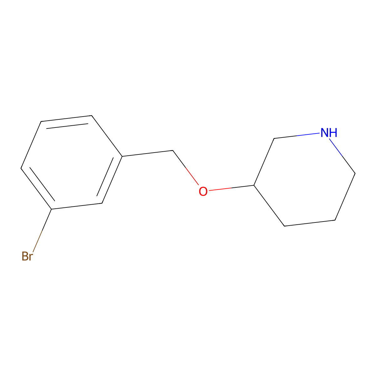3-[(3-Bromophenyl)methoxy]piperidine molecular structure, CAS 1121634-26-1