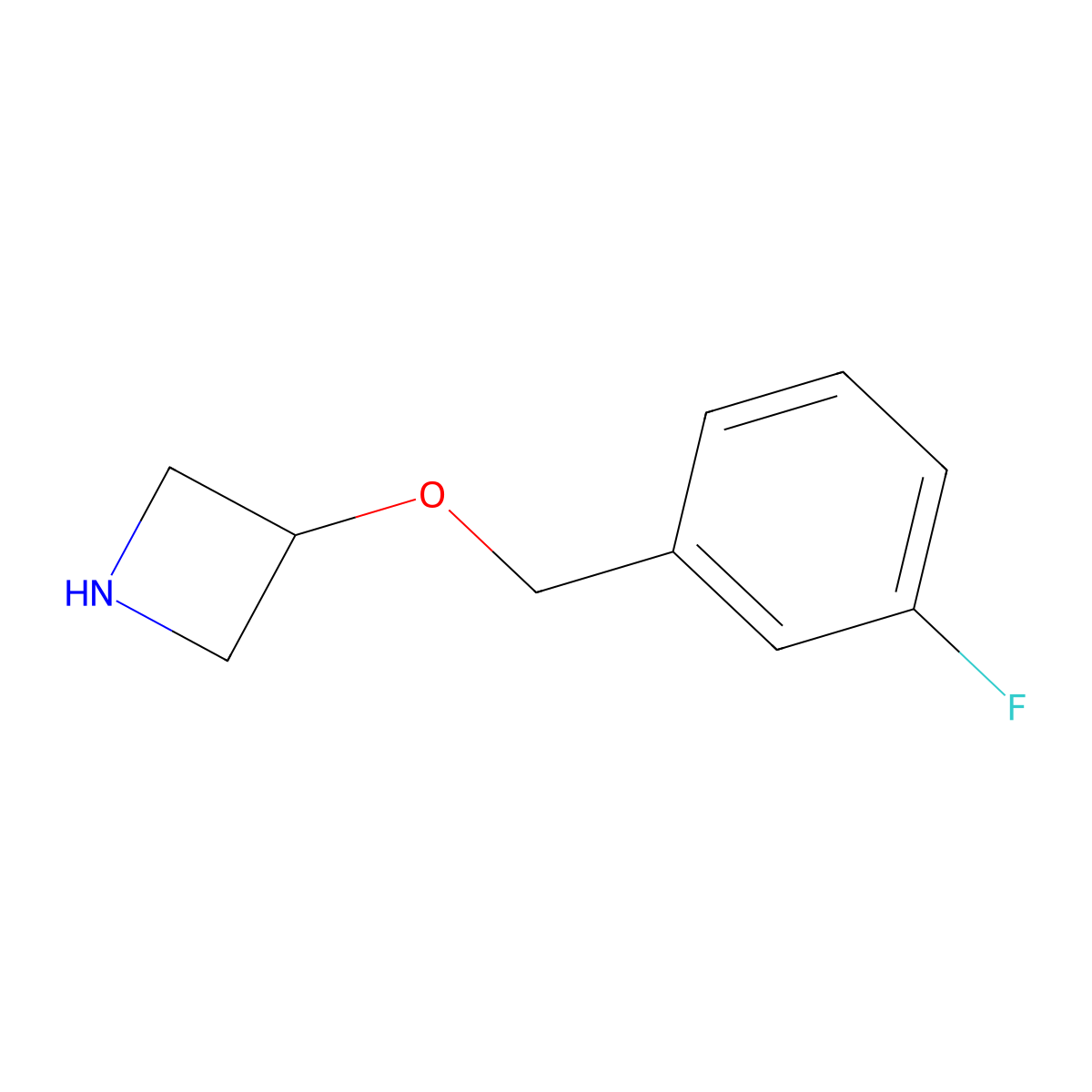 3-[(3-Fluorobenzyl)oxy]azetidine molecular structure, CAS 1121634-60-3