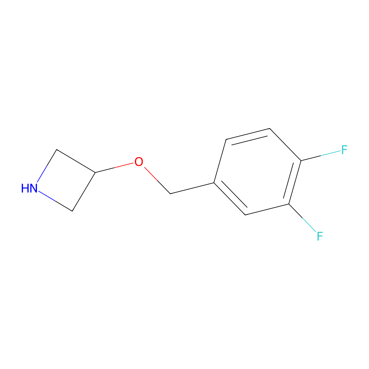 3-[(3,4-Difluorophenyl)methoxy]azetidine molecular structure, CAS 1121636-33-6