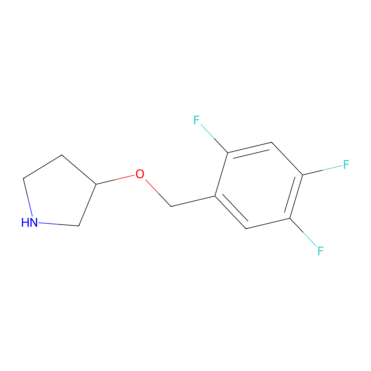 3-[(2,4,5-Trifluorophenyl)methoxy]pyrrolidine molecular structure, CAS 1121636-42-7