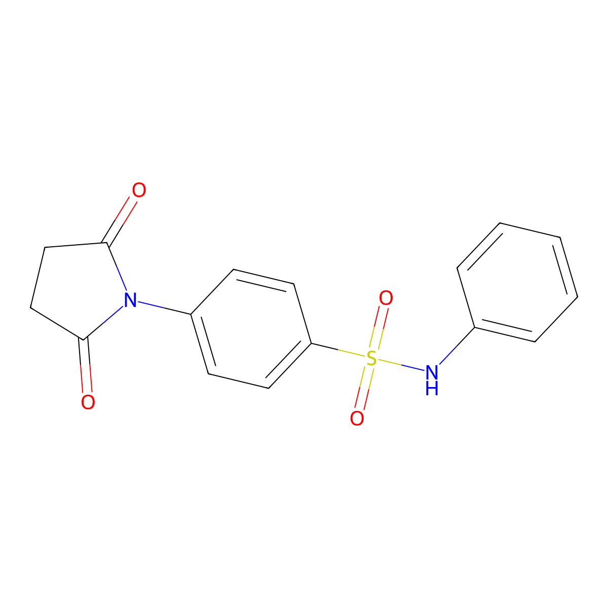 4-(2,5-dioxopyrrolidin-1-yl)-N-phenylbenzenesulfonamide molecular structure, CAS 112167-37-0