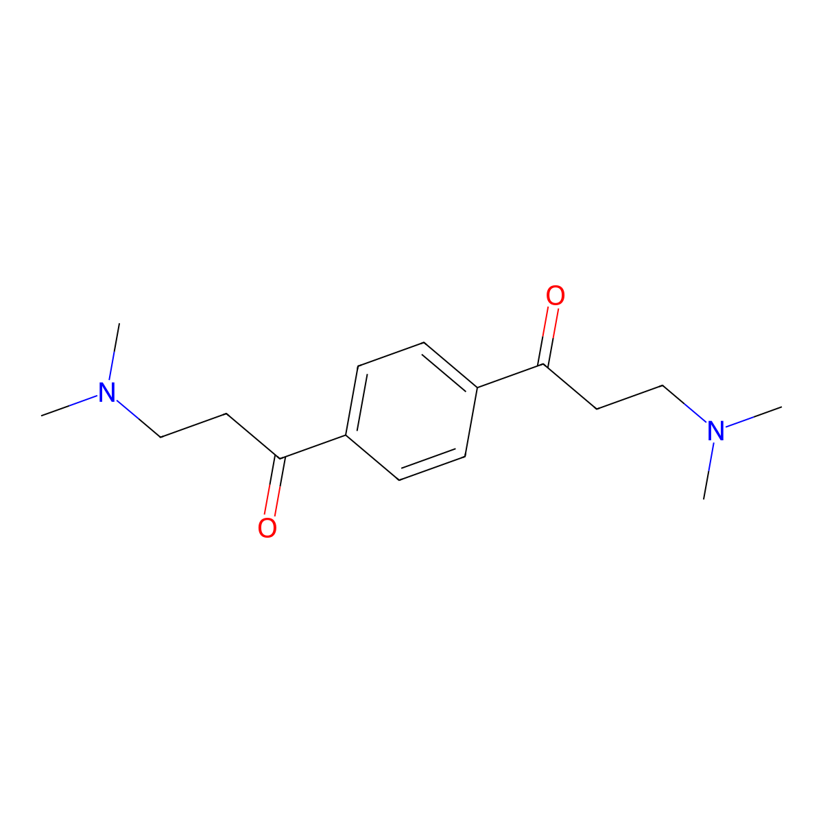 1-Propanone, 1,1'-(1,4-phenylene)bis[3-(dimethylamino)- molecular structure, CAS 112169-33-2