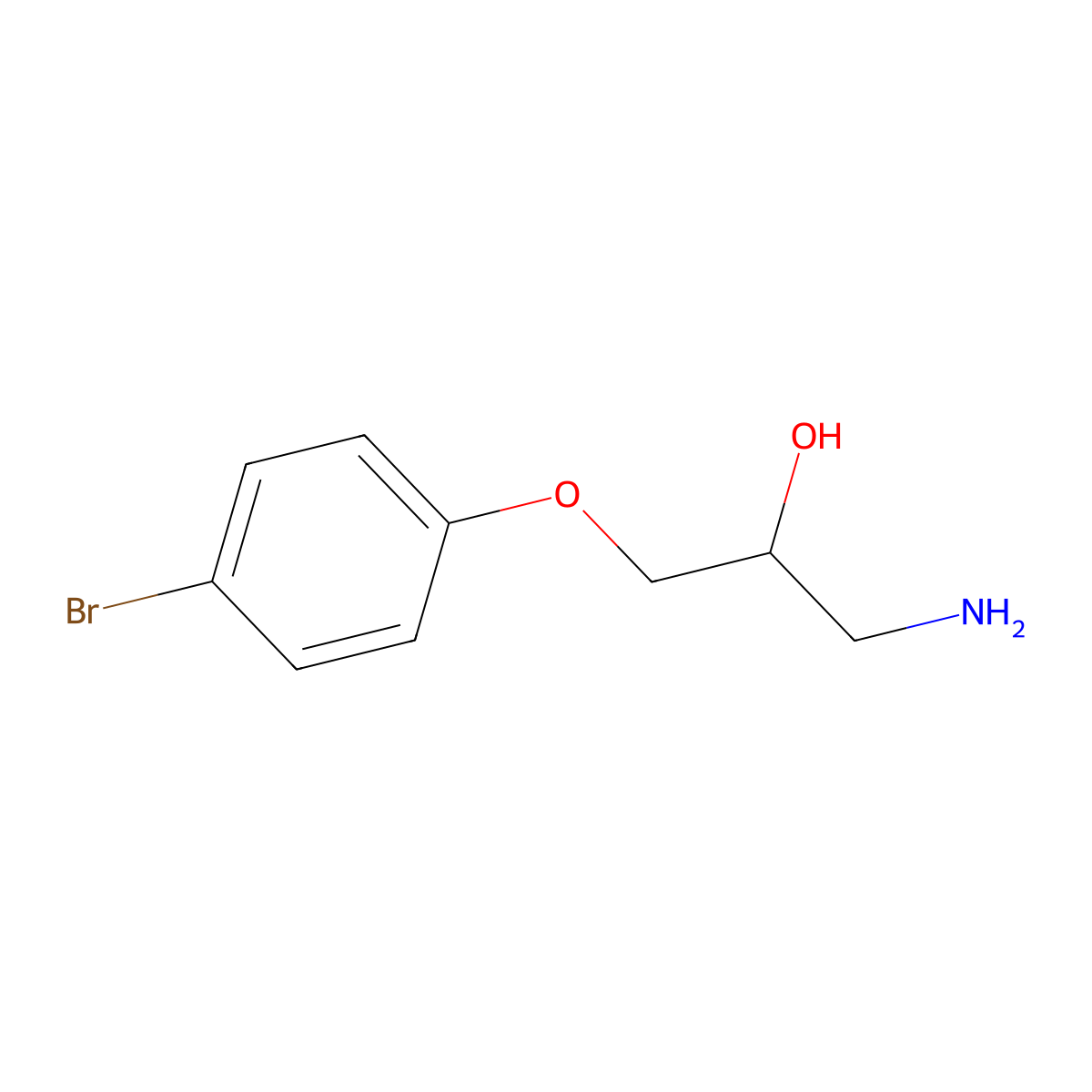 1-Amino-3-(4-bromophenoxy)propan-2-ol molecular structure, CAS 112169-36-5
