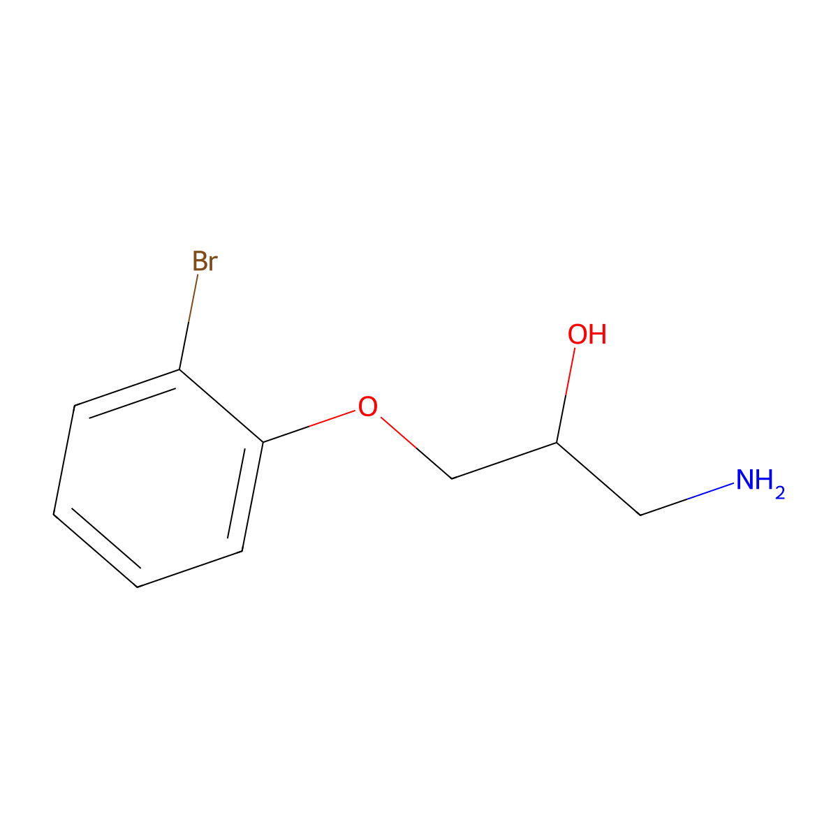 1-Amino-3-(2-bromophenoxy)propan-2-ol molecular structure, CAS 112169-37-6