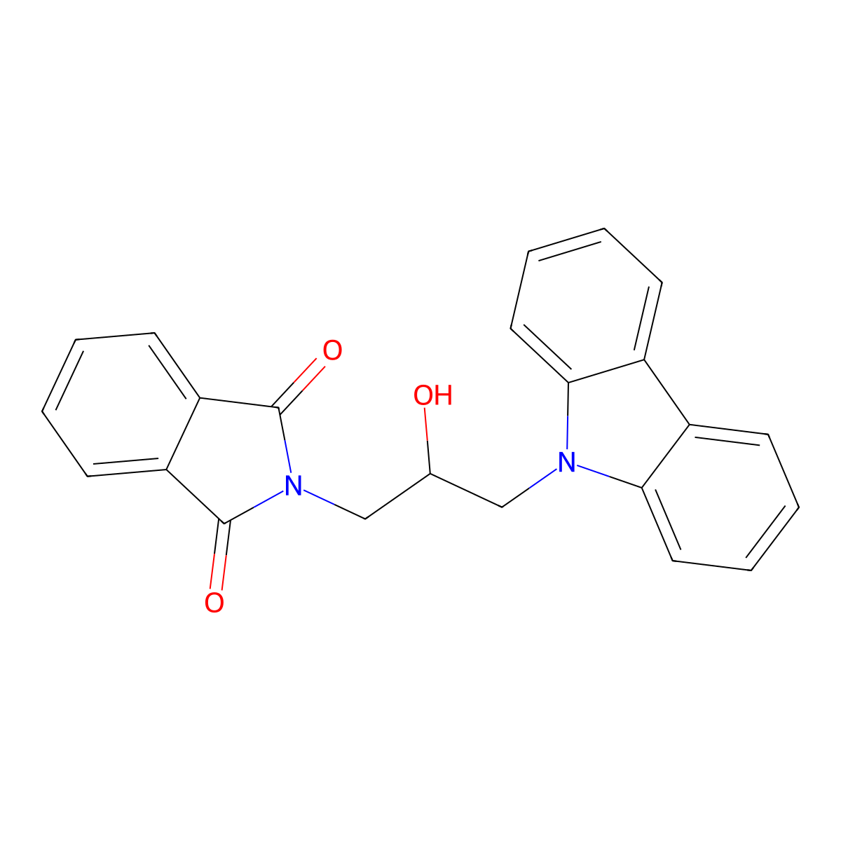 2-(3-Carbazol-9-yl-2-hydroxypropyl)isoindole-1,3-dione molecular structure, CAS 112169-41-2
