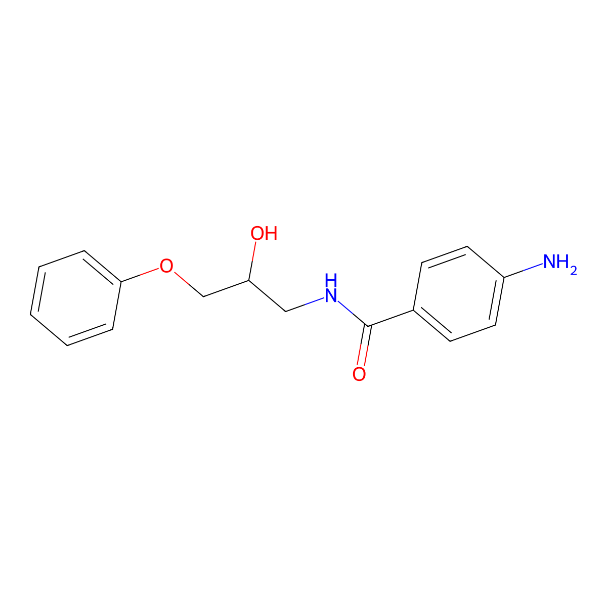 4-amino-N-(2-hydroxy-3-phenoxypropyl)benzamide molecular structure, CAS 112169-43-4