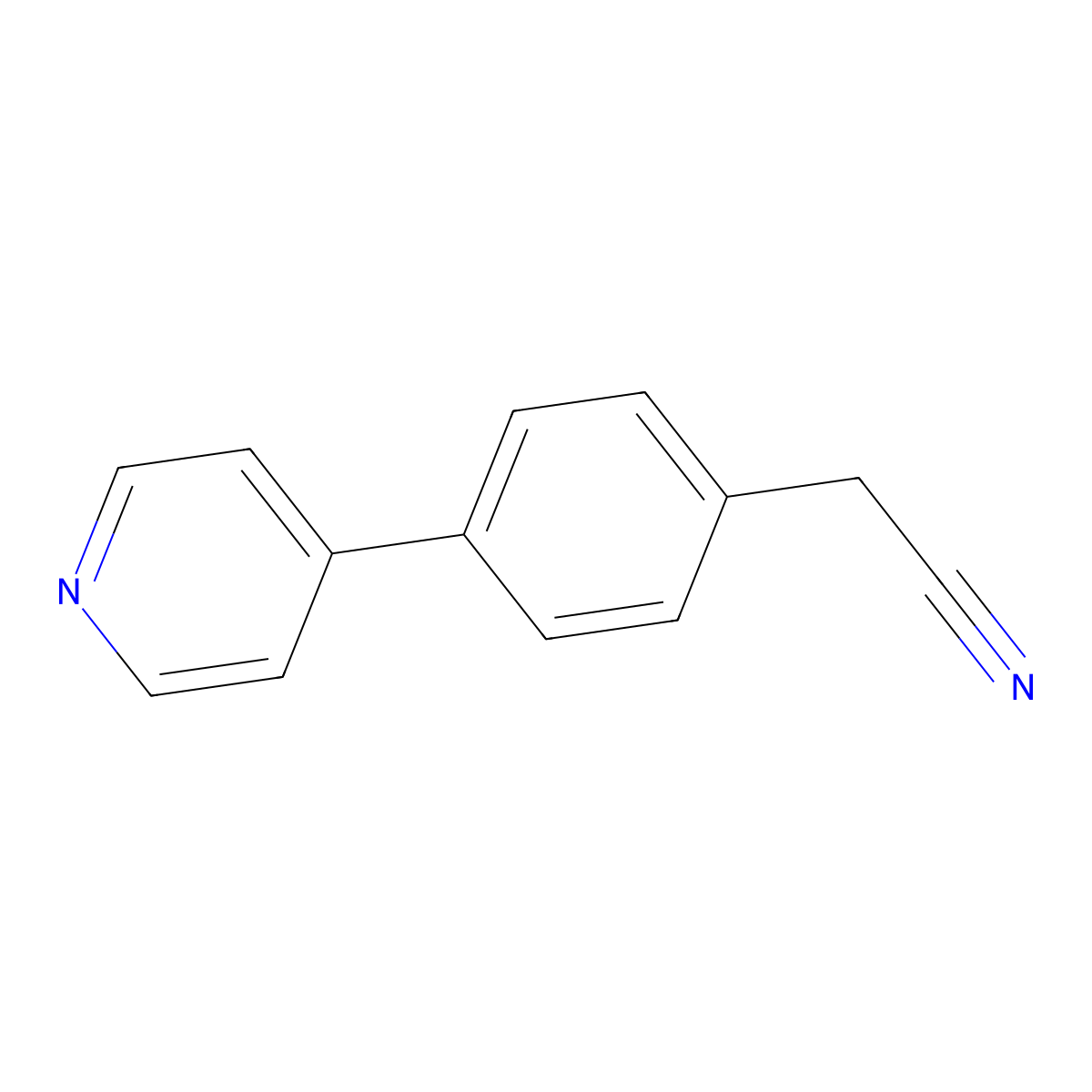 4-(4-Pyridinyl)benzeneacetonitrile molecular structure, CAS 112170-33-9