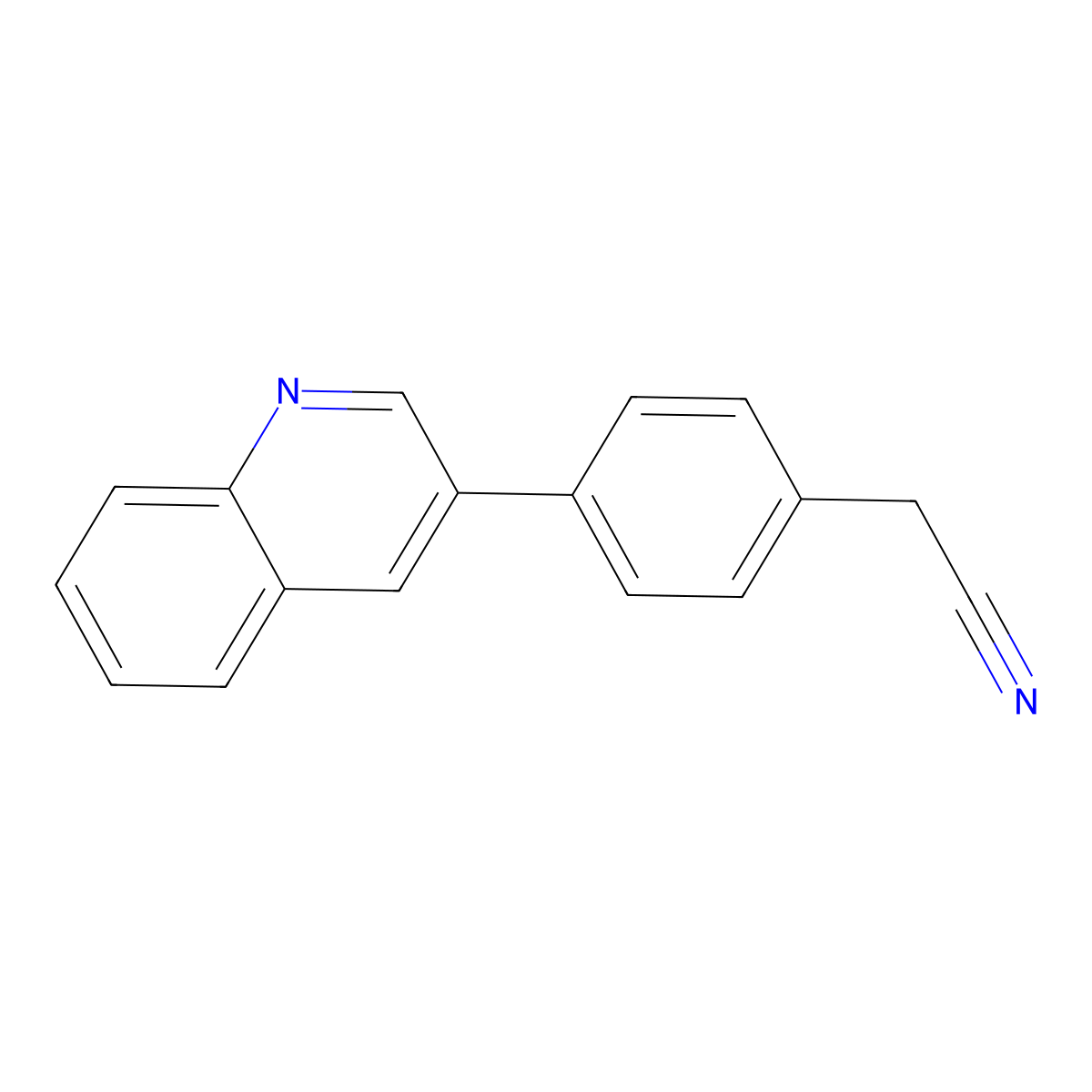 [4-(3-Quinolinyl)phenyl]acetonitrile molecular structure, CAS 112177-31-8