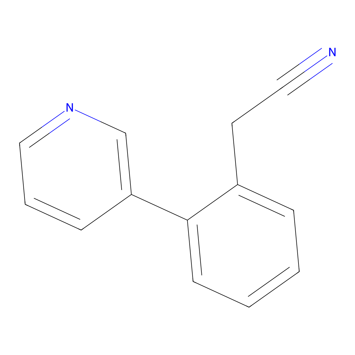 2-(2-(Pyridin-3-yl)phenyl)acetonitrile molecular structure, CAS 112177-32-9