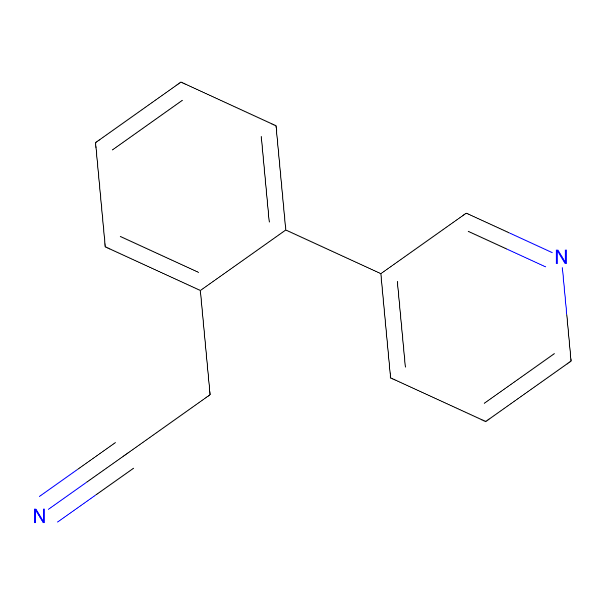 2-(2-(Pyridin-3-yl)phenyl)acetonitrile molecular structure, CAS 112177-32-9