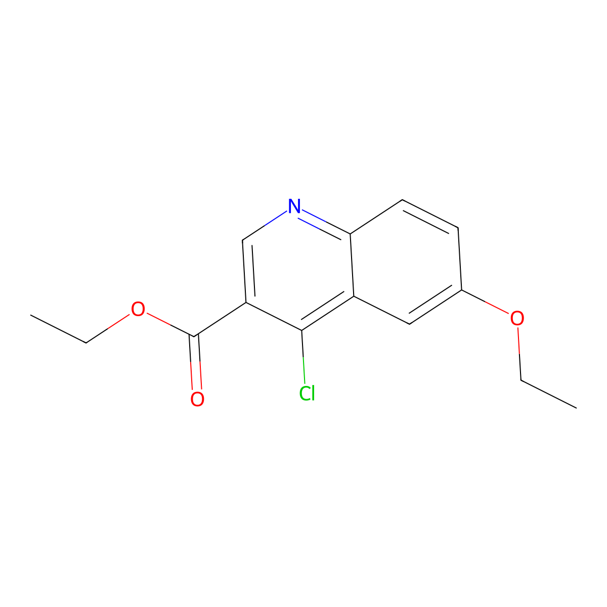 Ethyl 4-chloro-6-ethoxyquinoline-3-carboxylate molecular structure, CAS 112190-03-1