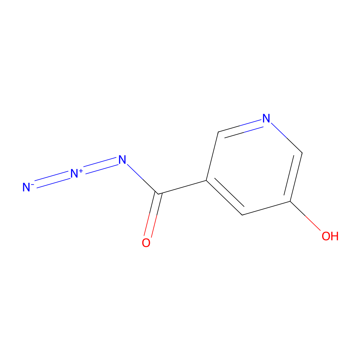 5-Hydroxy-3-pyridinecarbonyl azide molecular structure, CAS 112193-40-5