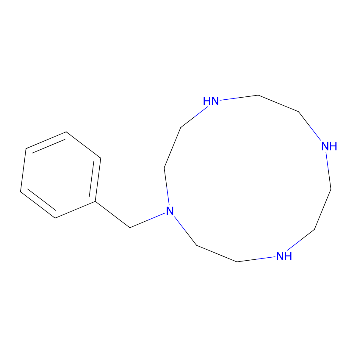 1-Benzyl-1,4,7,10-tetraazacyclododecane molecular structure, CAS 112193-83-6