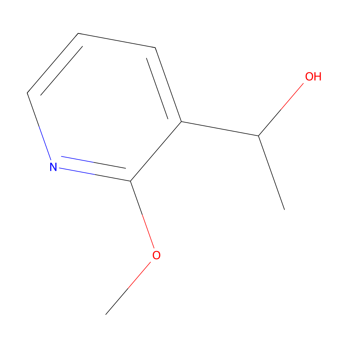1-(2-Methoxypyridin-3-yl)ethanol molecular structure, CAS 112197-02-1