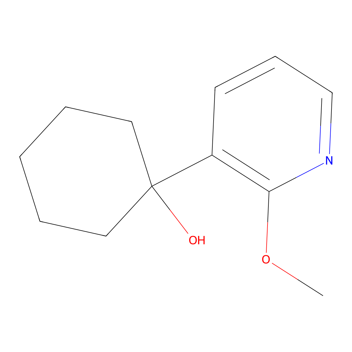 1-(2-Methoxy-3-pyridinyl)cyclohexanol molecular structure, CAS 112197-10-1