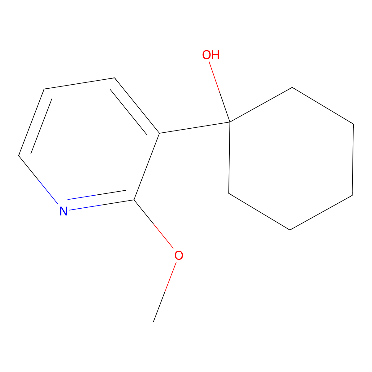 1-(2-Methoxy-3-pyridinyl)cyclohexanol molecular structure, CAS 112197-10-1