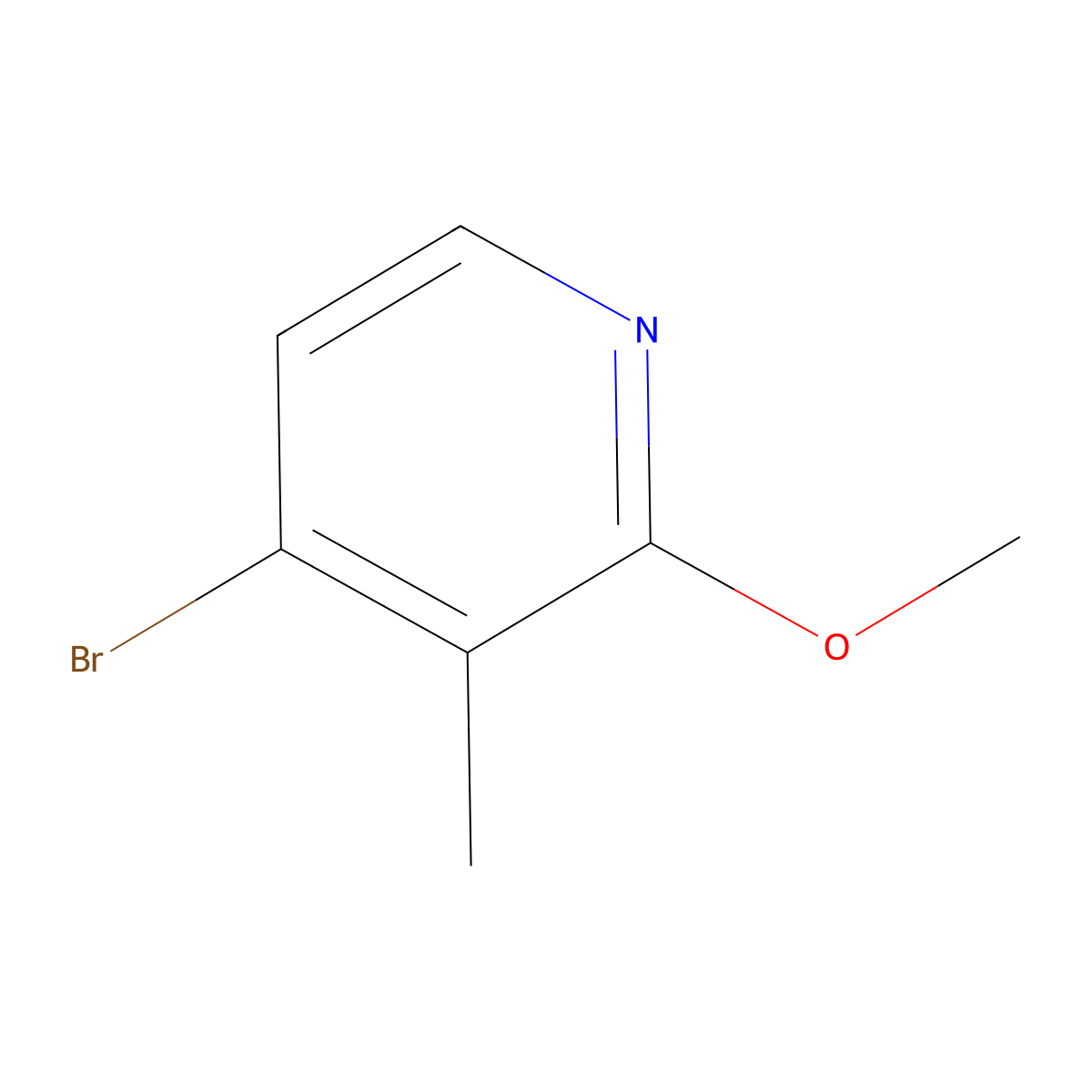 4-Bromo-2-methoxy-3-methylpyridine molecular structure, CAS 112197-12-3