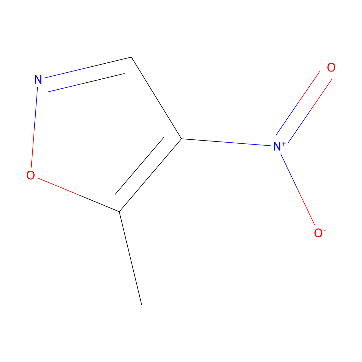 5-Methyl-4-nitroisoxazole molecular structure, CAS 1122-06-1