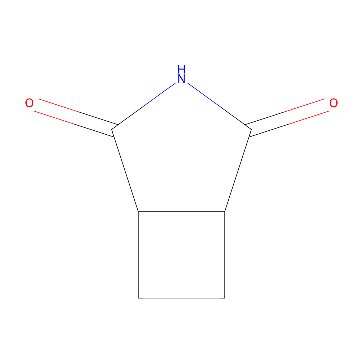 1,2-Cyclobutanedicarboximide molecular structure, CAS 1122-09-4