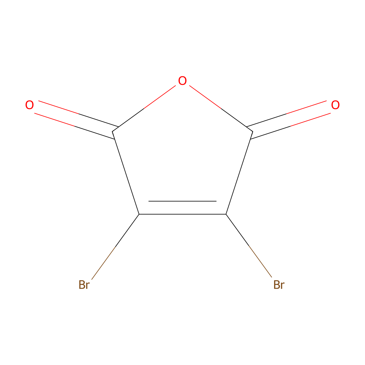 2,5-Furandione, 3,4-dibromo- molecular structure, CAS 1122-12-9