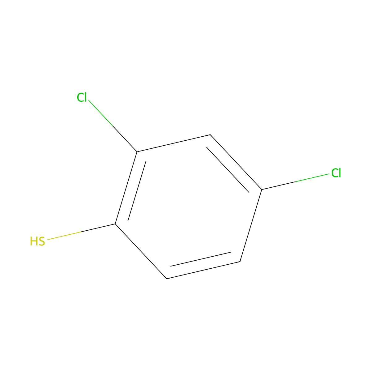 2,4-Dichlorobenzenethiol molecular structure, CAS 1122-41-4