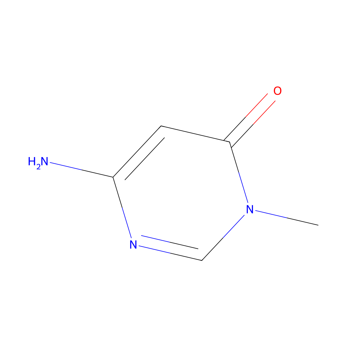 6-Amino-3-methyl-3,4-dihydropyrimidin-4-one molecular structure, CAS 1122-46-9