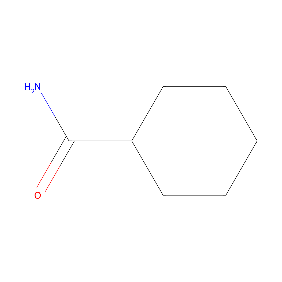 Cyclohexanecarboxamide molecular structure, CAS 1122-56-1