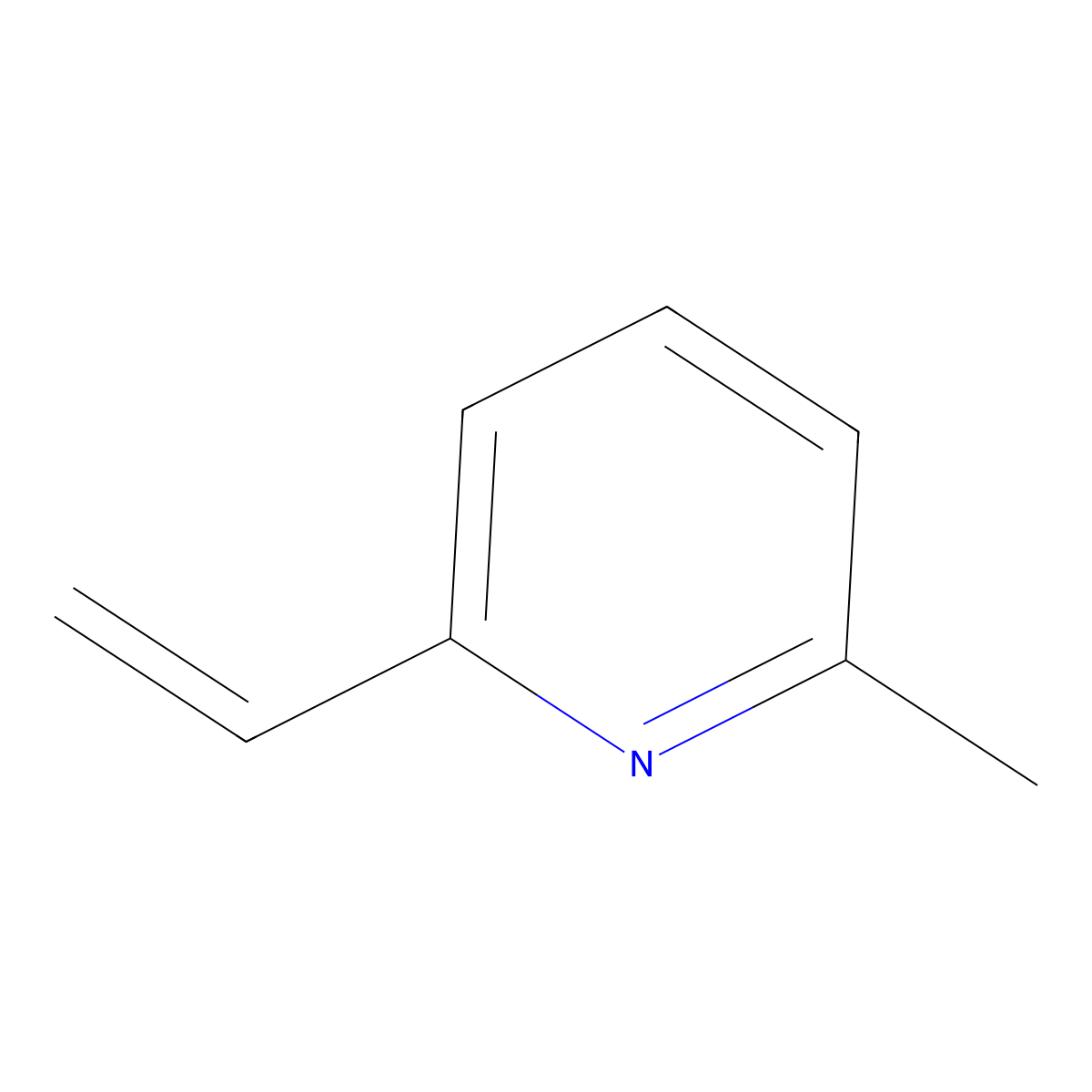 2-Ethenyl-6-methylpyridine molecular structure, CAS 1122-70-9
