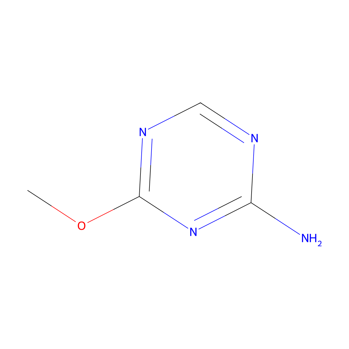 4-Methoxy-1,3,5-triazin-2-amine molecular structure, CAS 1122-73-2
