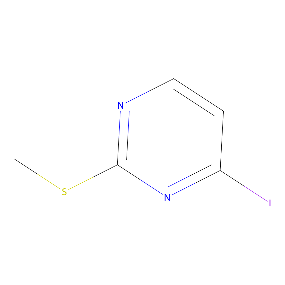 4-Iodo-2-(methylthio)pyrimidine molecular structure, CAS 1122-74-3
