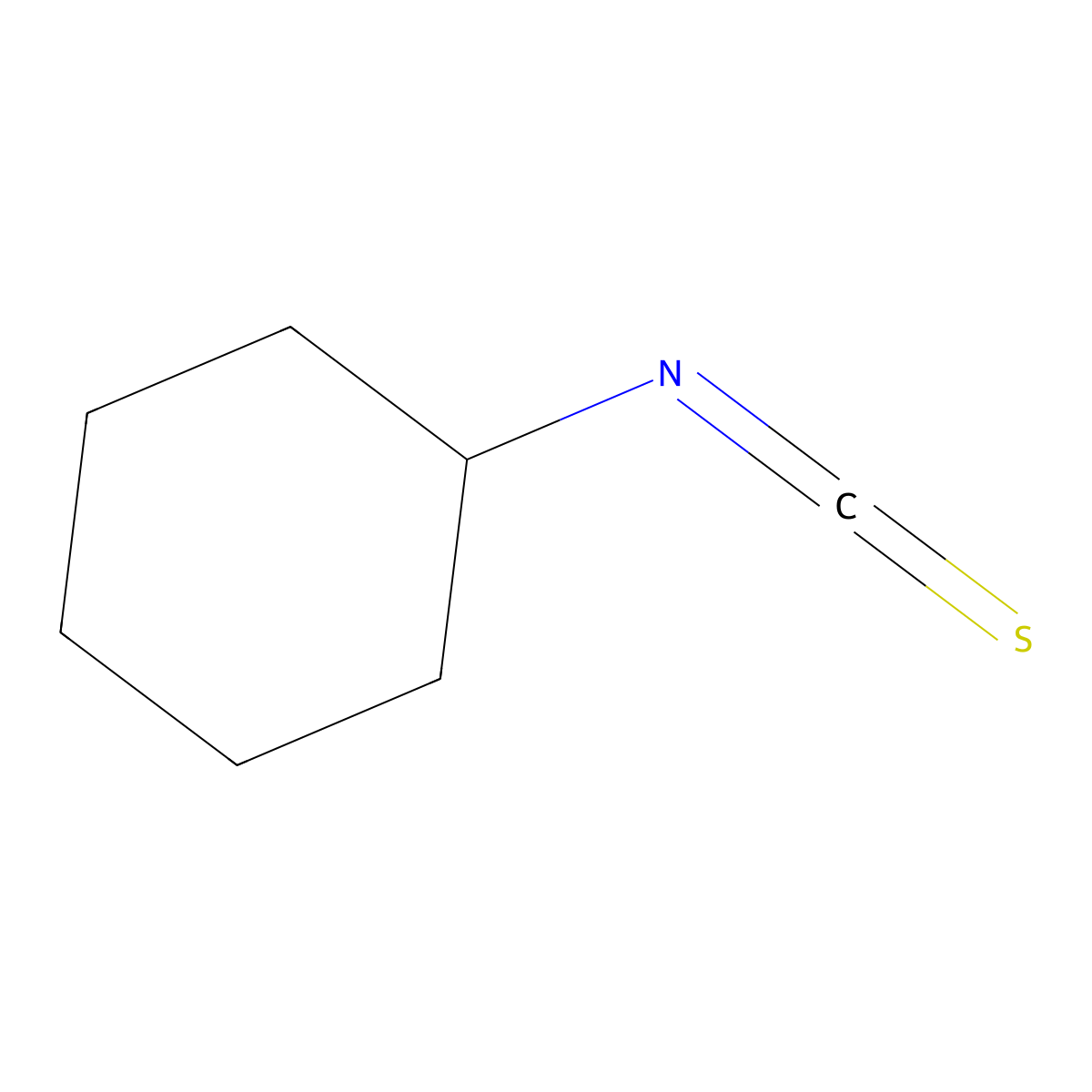 Cyclohexyl isothiocyanate molecular structure, CAS 1122-82-3