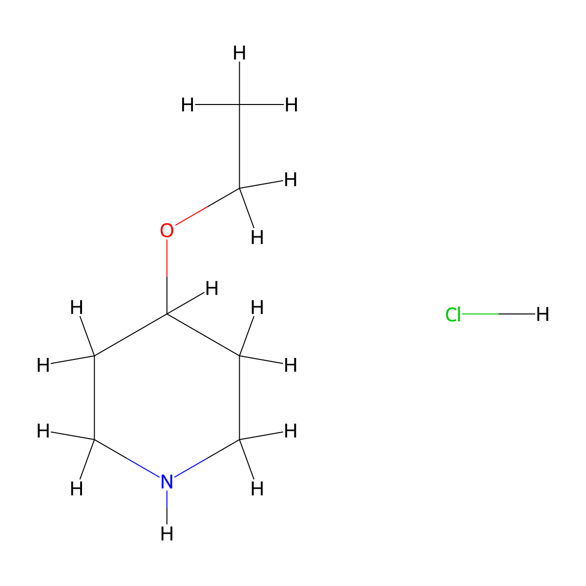 4-ethoxypiperidine Hydrochloride molecular structure, CAS 1122-87-8