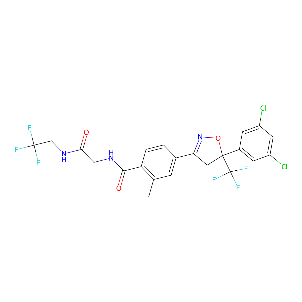 Fluralaner, (R)- molecular structure, CAS 1122022-03-0