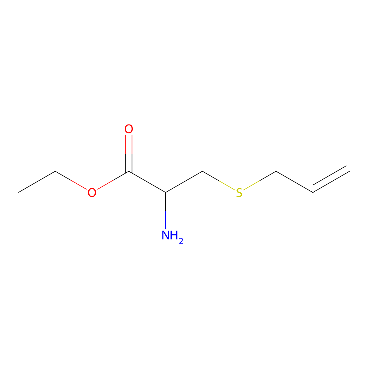 Ethyl 2-amino-3-(prop-2-en-1-ylsulfanyl)propanoate molecular structure, CAS 112203-92-6