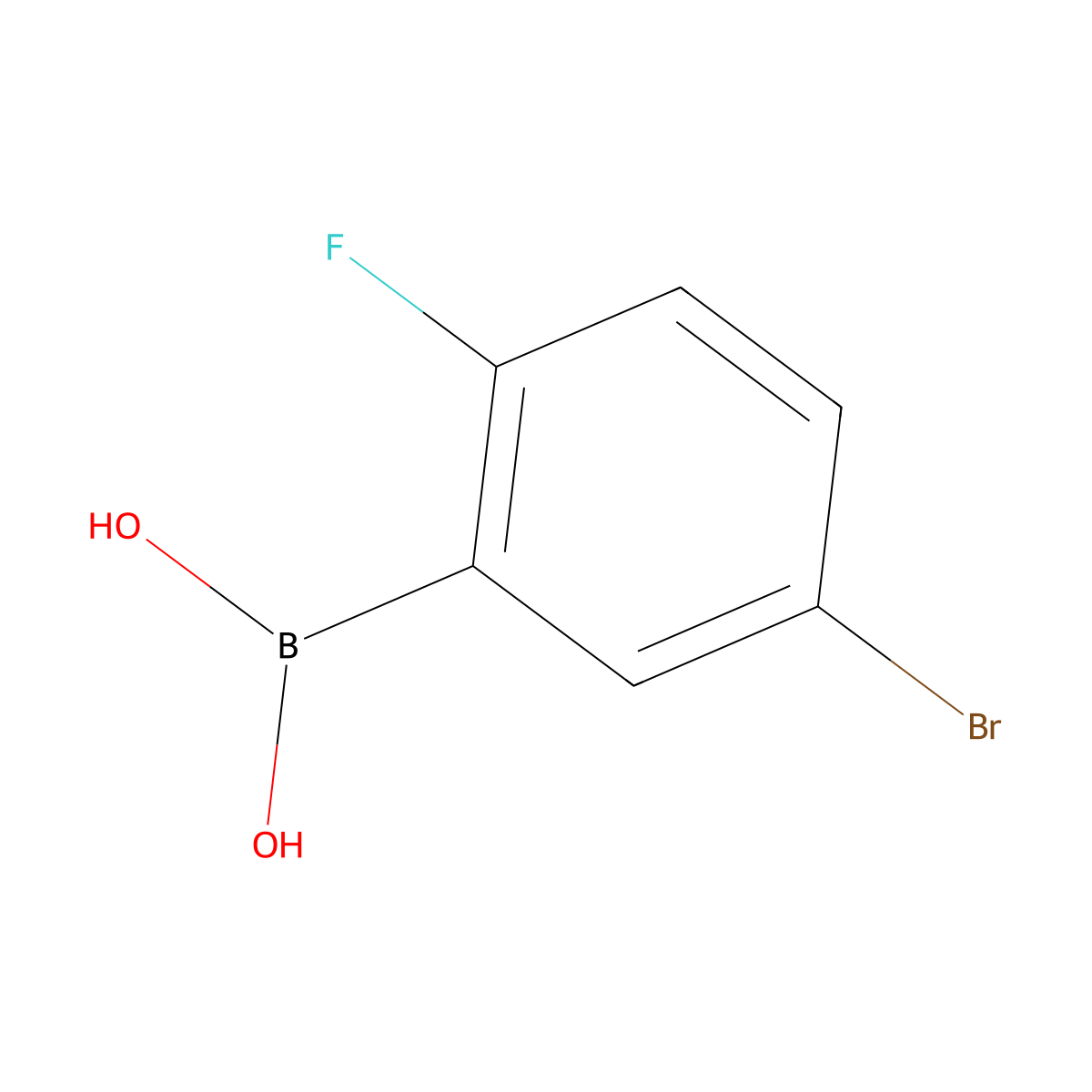 (5-Bromo-2-fluorophenyl)boronic acid molecular structure, CAS 112204-57-6
