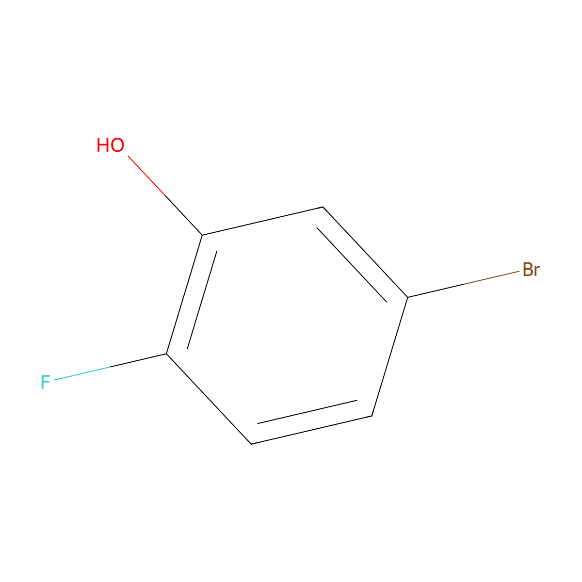 Phenol, 5-bromo-2-fluoro- molecular structure, CAS 112204-58-7