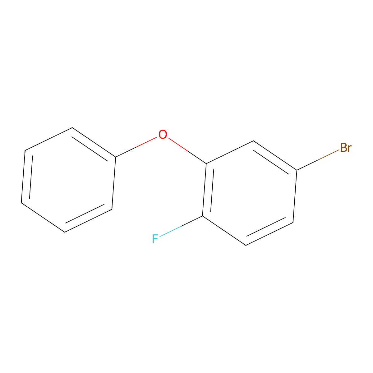 Benzene, 4-bromo-1-fluoro-2-phenoxy- molecular structure, CAS 112204-59-8