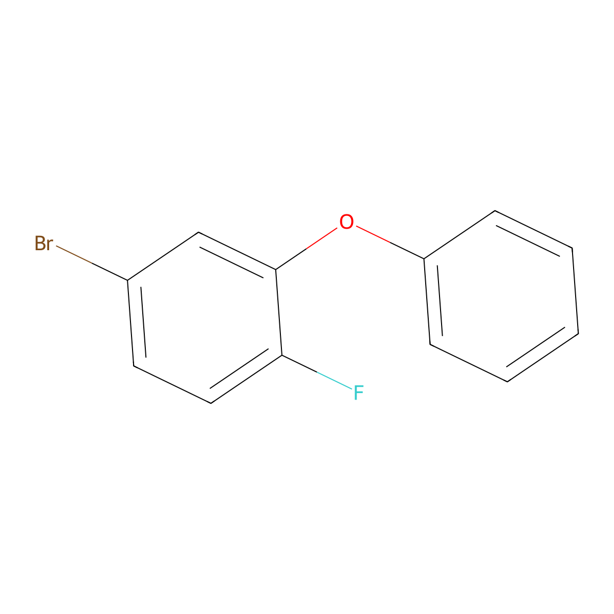 Benzene, 4-bromo-1-fluoro-2-phenoxy- molecular structure, CAS 112204-59-8