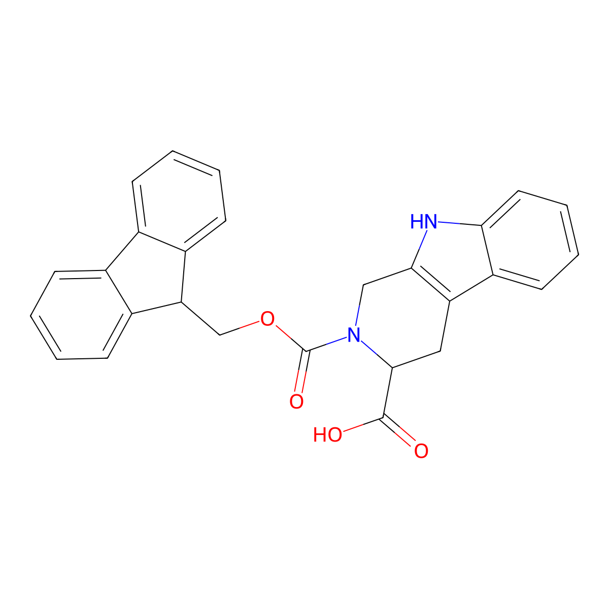 FMOC-1,2,3,4-tetrahydronorharman-3-carboxylic acid molecular structure, CAS 1122062-52-5