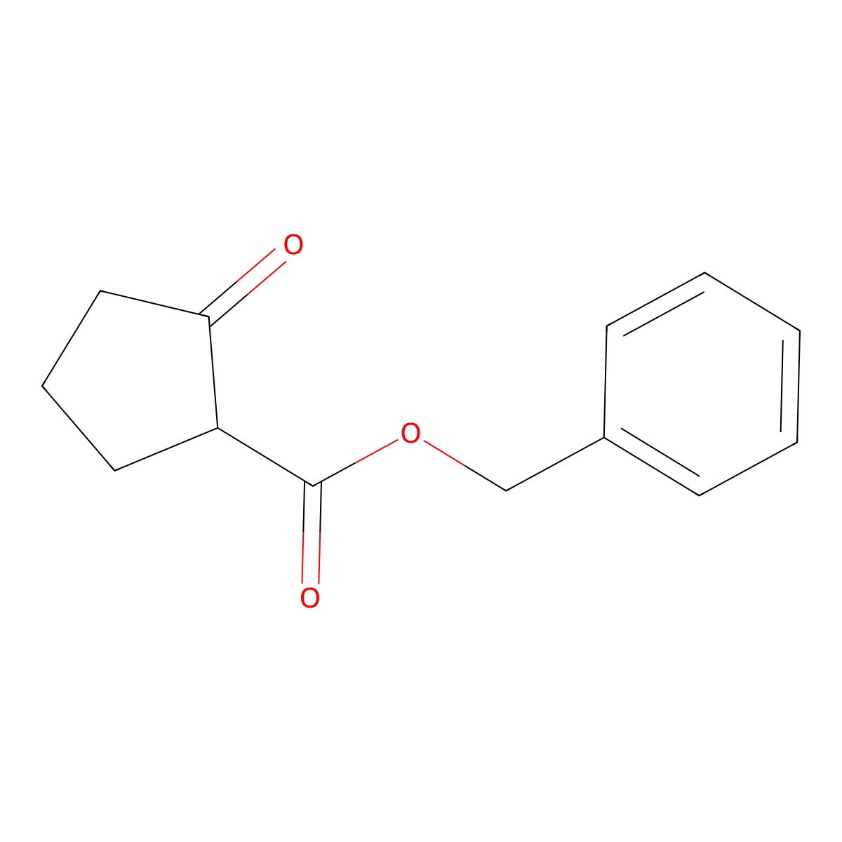 Benzyl 2-oxocyclopentane-1-carboxylate molecular structure, CAS 112207-03-1