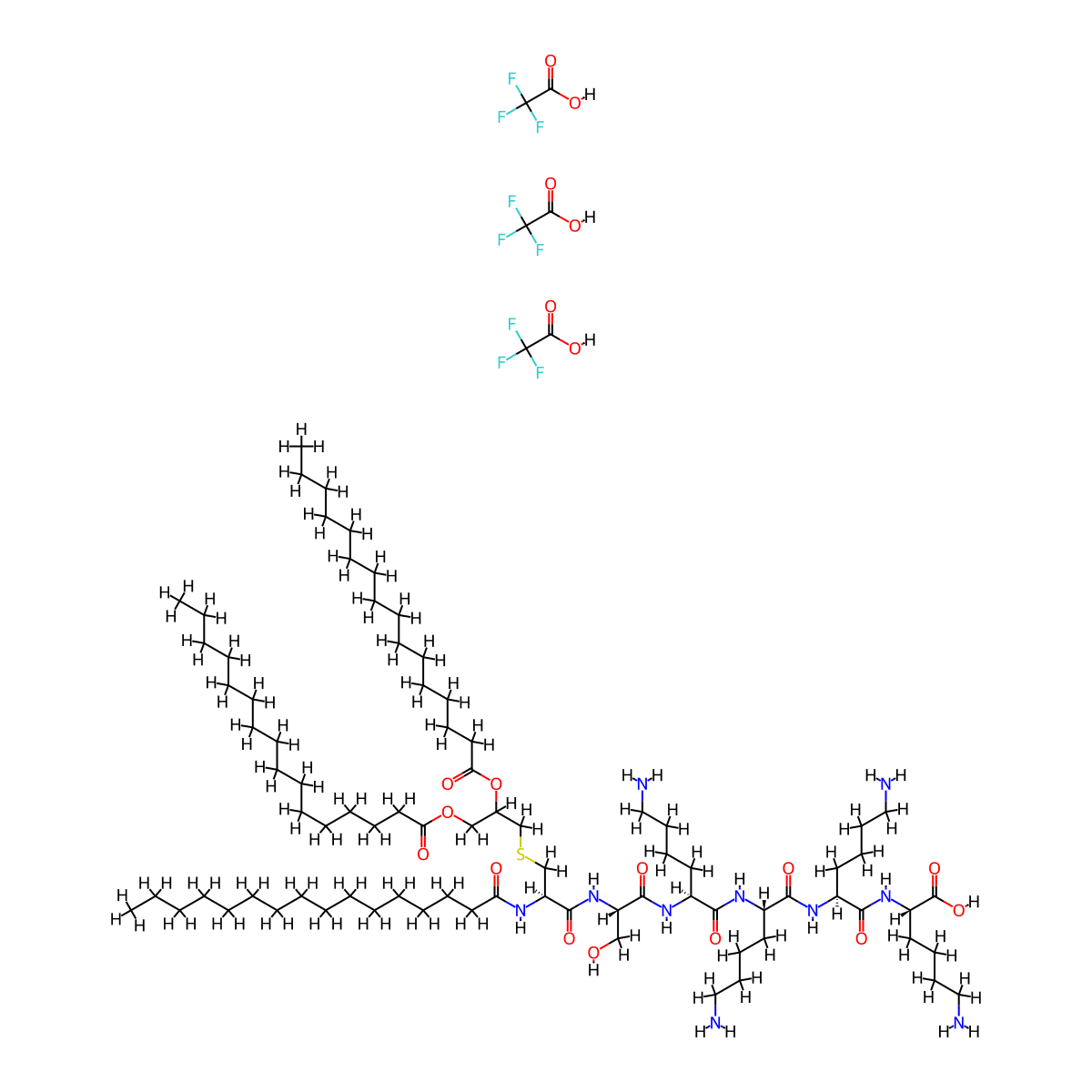 Pam3Cys-Ser-(Lys)4 TFA molecular structure, CAS 112208-01-2