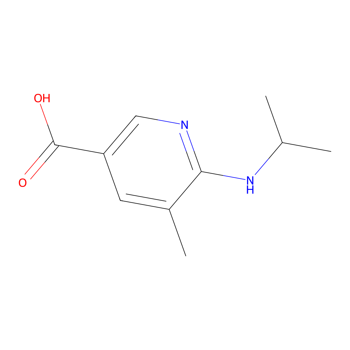 6-(Isopropylamino)-5-methylnicotinic acid molecular structure, CAS 1122090-20-3