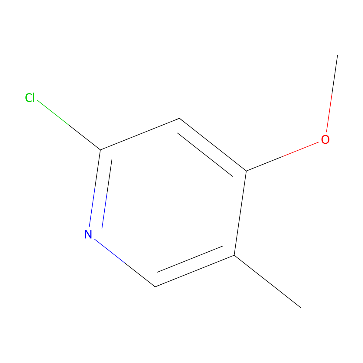 2-Chloro-4-methoxy-5-methylpyridine molecular structure, CAS 1122090-84-9