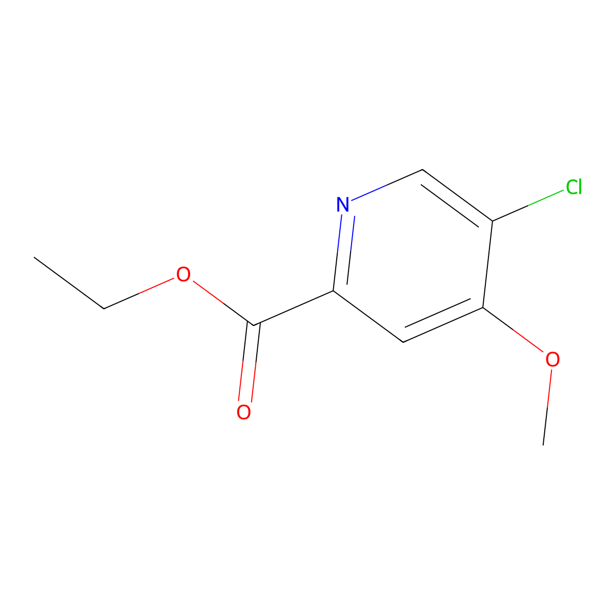 Ethyl 5-chloro-4-methoxypicolinate molecular structure, CAS 1122091-04-6