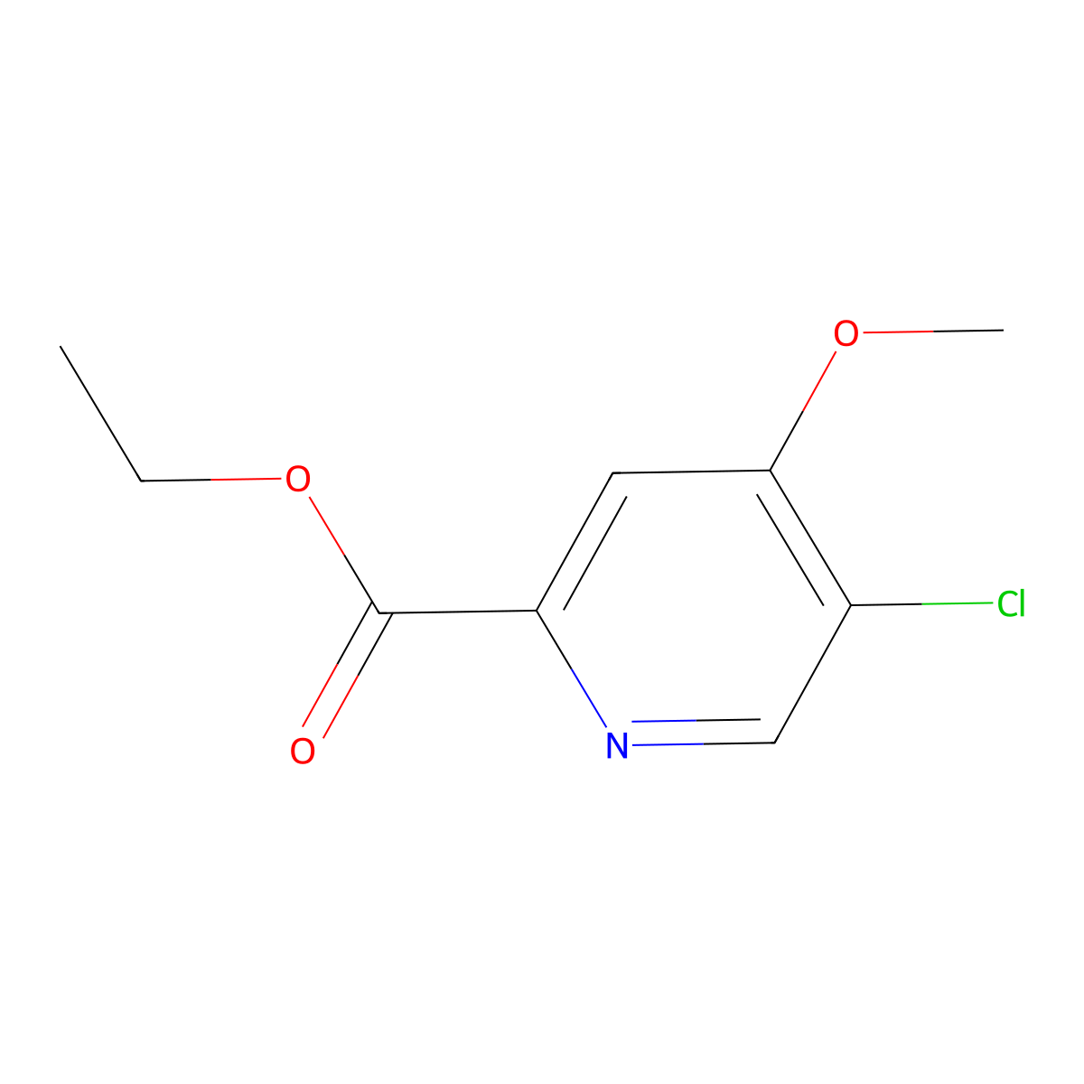 Ethyl 5-chloro-4-methoxypicolinate molecular structure, CAS 1122091-04-6