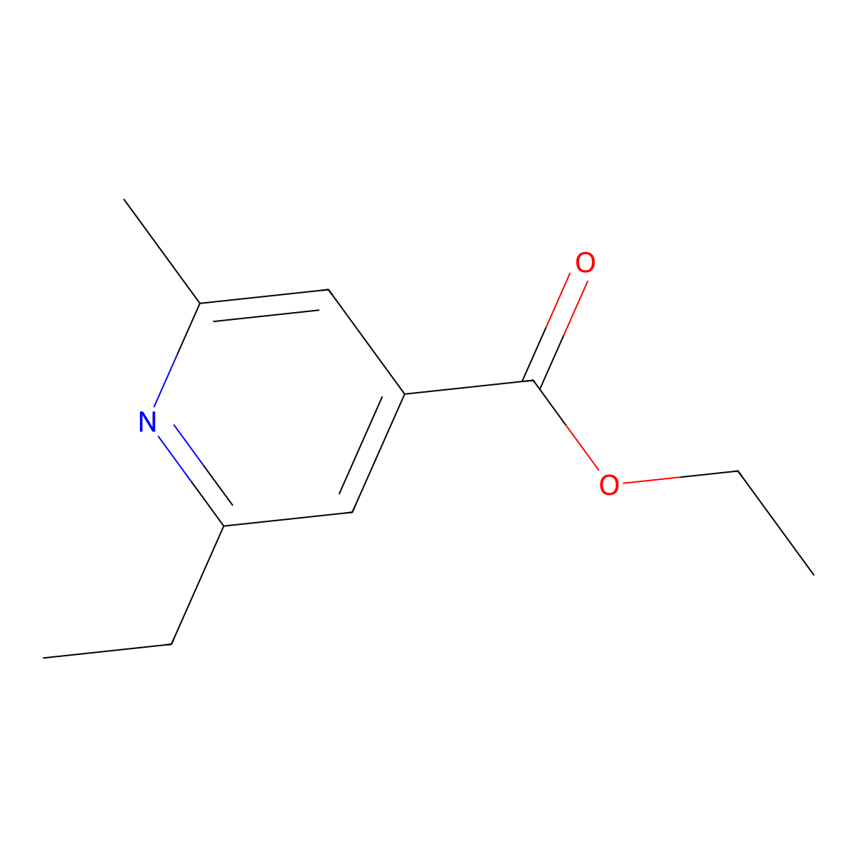 2-Ethyl-6-methylisonicotinic acid ethyl ester molecular structure, CAS 1122091-59-1